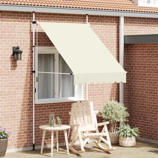 Furnicato Einziehbare Markise Handbetrieben Cremeweiß Breite: 150 cm - Bild 1