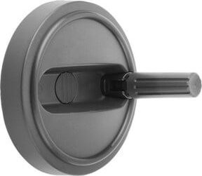 KIPP Handrad aus Thermoplast in Schwarzgrau mit D1=125 mm, Passbohrung D2=14H7 und M06 Querbohrung - Bild 1