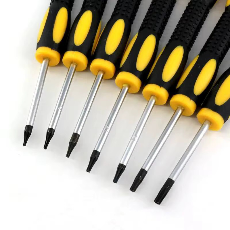 SiKO Magnetischer Torx-Bit-Satz aus S2-Stahl in Gelb mit 95mm Verlängerung für Präzisionsarbeiten an Kamera, Laptop und Festplatten - Bild 2