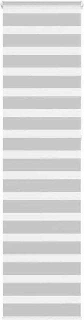 vidaXL Doppelrollo Day & Night Hellgrau gestreift aus Polyester, Breite: 55 cm, Höhe: 230 cm - Bild 1