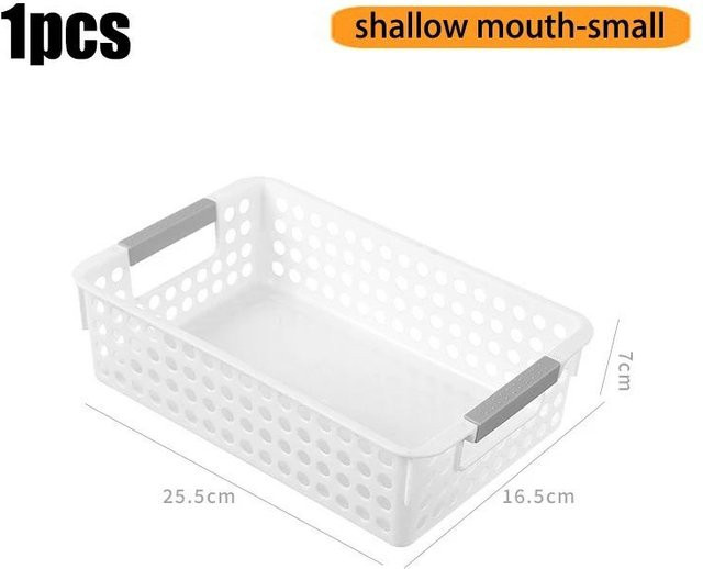 Minimalistische Aufbewahrungsbox aus Kunststoff für Schreibtisch und Haushalt, stapelbar, Farbe: Weiß - Bild 1