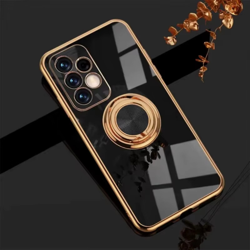 Samsung Handyhülle mit Metallringhalter für Galaxy A73 A57 A56 A55 A54 A53 A37 A36 A35 A34 A26 A25 A17 A16 5G in Pink - Bild 2