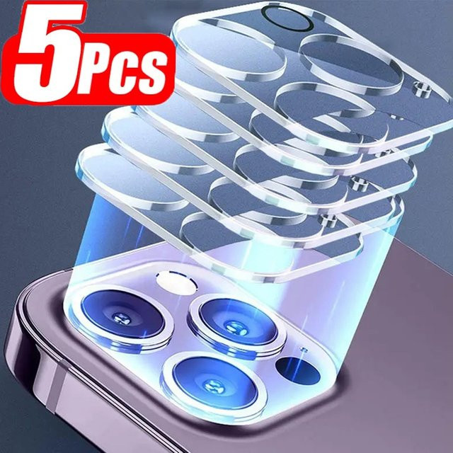 Kamera-Schutzglas aus gehärtetem Glas für Apple iPhone 16 15 14 13 Pro Max Plus, transparent, 1-5 Stück - Bild 1