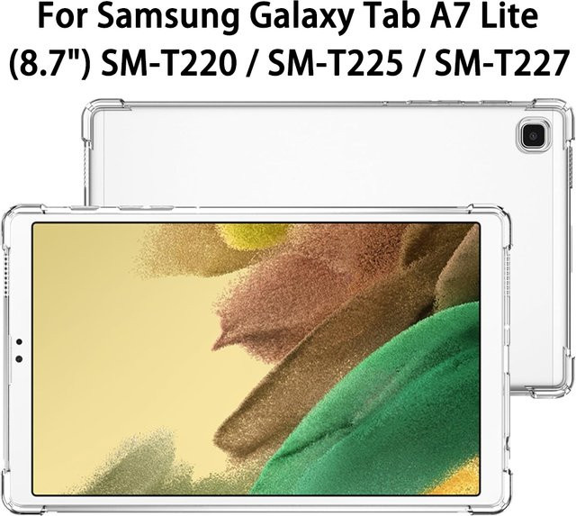 Transparente TPU-Schutzhülle für Samsung Galaxy Tab A7 Lite 8,7 Zoll SM-T220 SM-T225 SM-T227 mit verstärkten Ecken - Bild 1