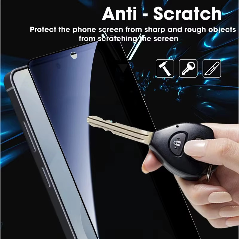 2-teiliges Set Staubfreie Displayschutzfolie aus gehärtetem Glas für Samsung Galaxy S26 S25 S24 S23 S22 S21 Plus Ultra in Transparent mit Privatsphäre-Funktion - Bild 3