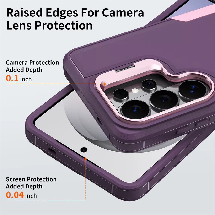 OTT Armor Box robuste Schutzhülle für Samsung Galaxy S26 Ultra S25 Edge S24 S23 S22 S26FE A57 A37 A07 A17 sturzsichere Vollabdeckung in Transparent oder Purple - Bild 3