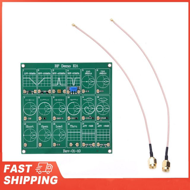 KKMOON Vektor Analysator Board RF Demo Kit mit Filter und Dämpfungsmodul in Braun und Grün - Bild 1