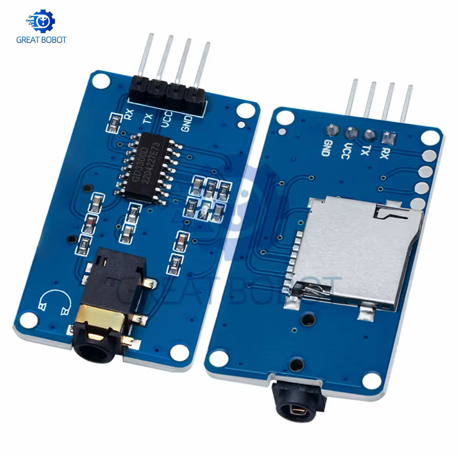baishundianzi YX6300/YX5300 UART MP3-Musik-Player-Module in Blau für Arduino, AVR, ARM und PIC Anwendungen - Bild 3