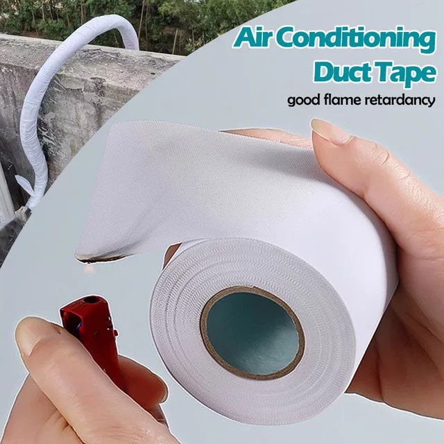 Wasserdichtes Klebeband in Industriequalität zur Abdichtung und zum thermischen Schutz von HVAC-Leitungen, Breite: 60 mm, Farben: Beige und Weiß - Bild 1