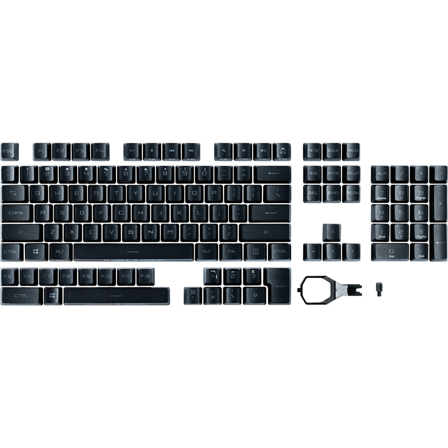 Asus ROG PBT Doubleshot Keycap-Set für ROG RX Optical Switches in Schwarz - Bild 1