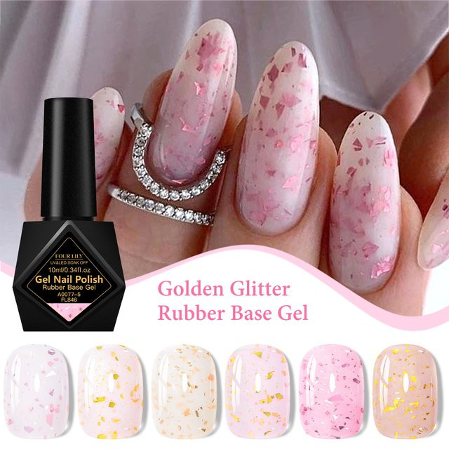 VIER LILY Golden Glitter Pailletten Gel Basis, 10 ml - Bild 1