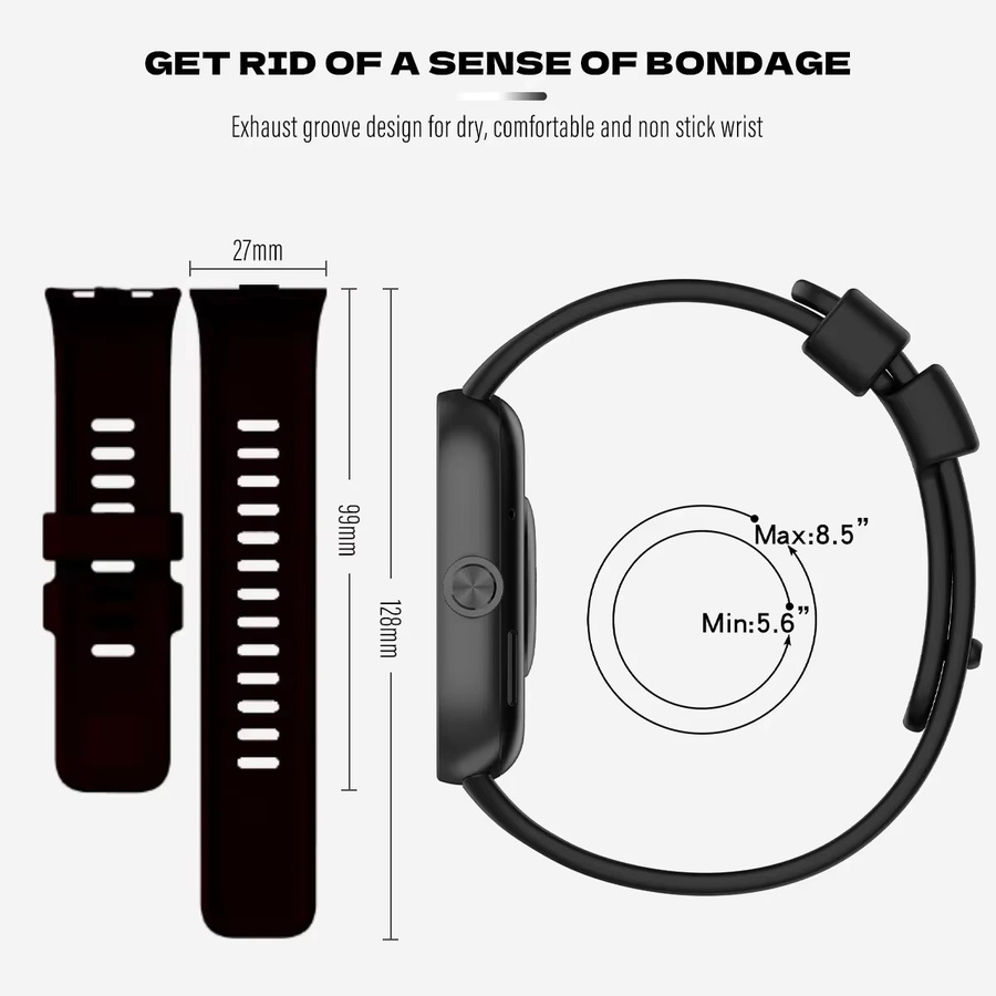 CAOWTAN Uhrenarmband Silikon, Redmi Watch 4, Unisex - Bild 3
