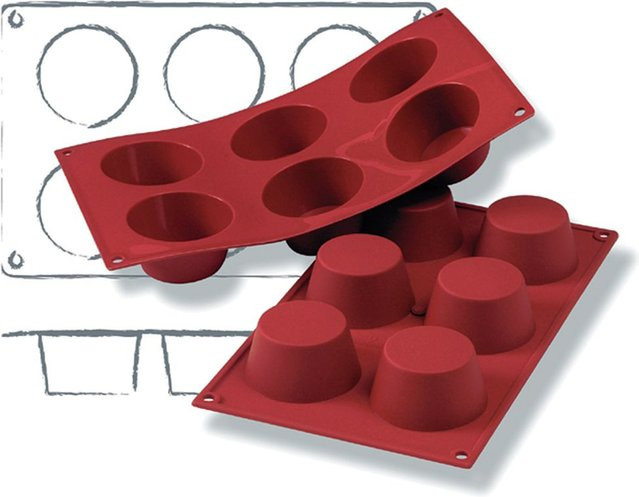 Schneider Silikon-Backform Muffin, rechteckig, rot, 100 ml, L x B x H: 30 x 17,5 x 3,5 cm - Bild 1