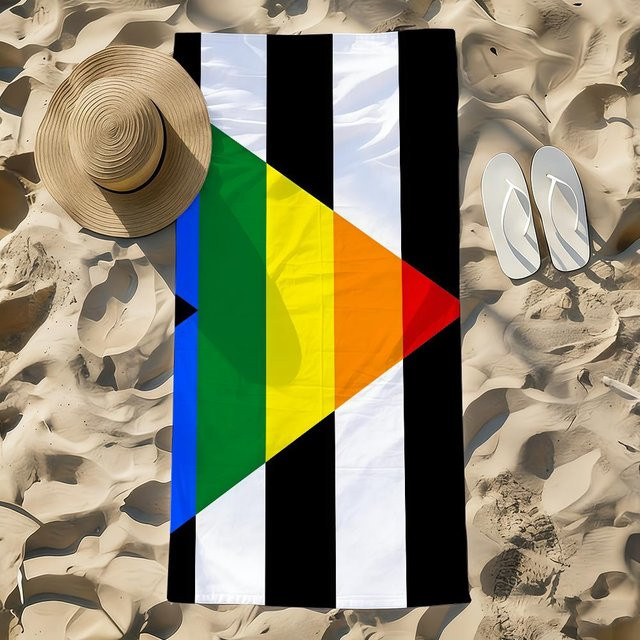 JMG Household Supplies Strandhandtuch Straight Allies Bear Pride LGBT, Mehrfarbig, B/H: 90 x 180 cm - Bild 1