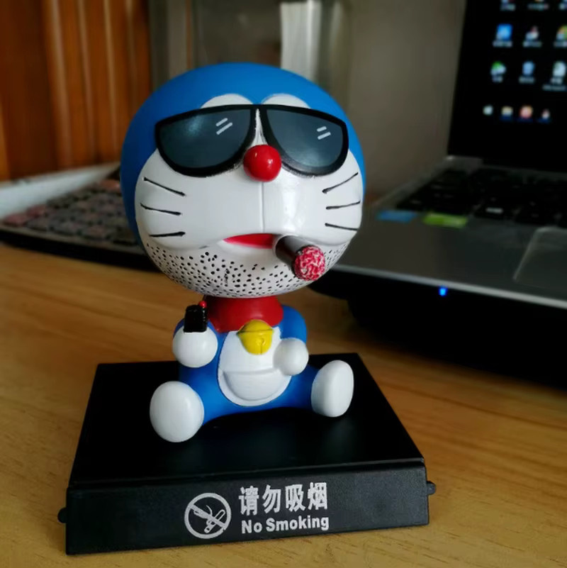 Bandai Machine Cat Actionfigur, Wackelkopf-Auto-Ornament, Kunststoff - Bild 4