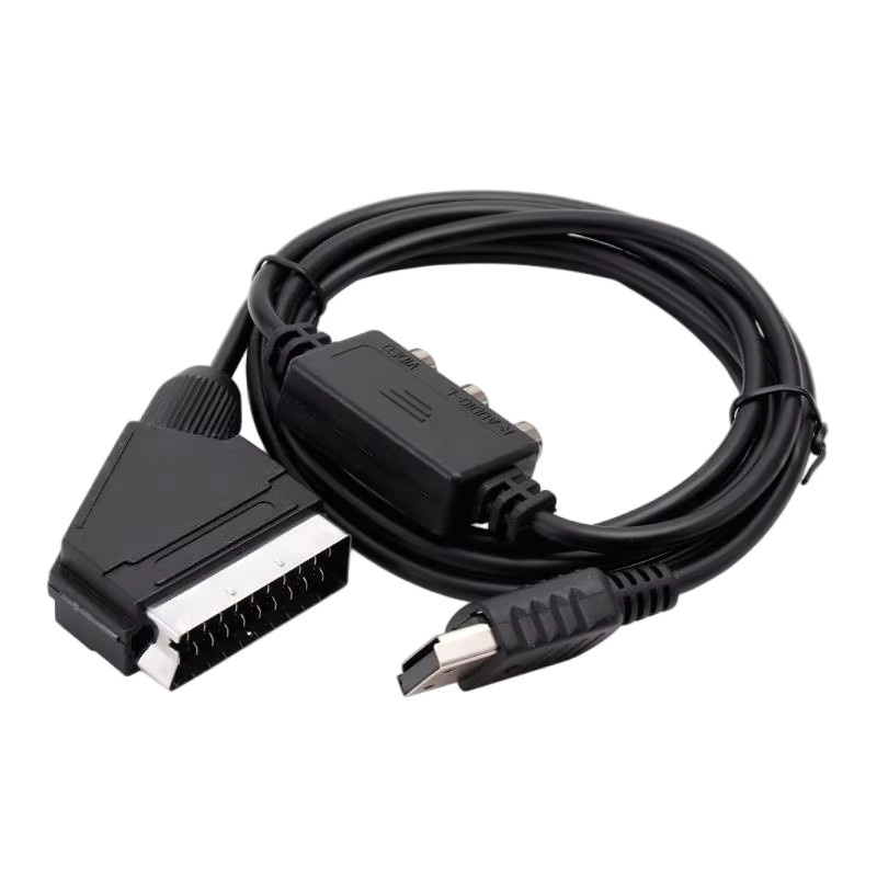 OULLX Scart Kabel Splitter für Sega DC128 zur AV Konvertierung mit RCA Audio Video Anschluss in Schwarz - Bild 5