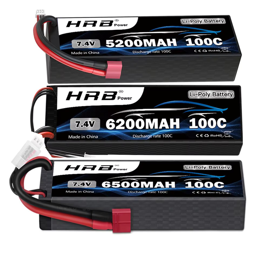 HRB RC Auto Lipo Batterie, Hardcase, mit Deans T Stecker - Bild 6