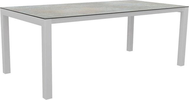 Stern Ausziehtisch Classic Silverstar Quartz in Weiß und Silber aus Aluminium B/T: 200 bis 250 x 100 cm - Bild 1