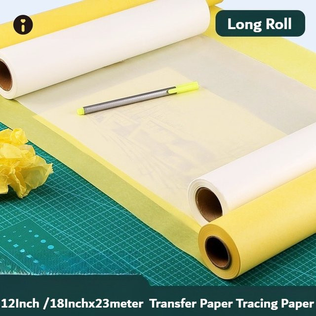 Emenne Transferpapier Transparentpapier für Künstler und Zeichnungen in Transparent und Gelb, Breite: 30,48 cm bis 45,72 cm, Länge: 23 m - Bild 1
