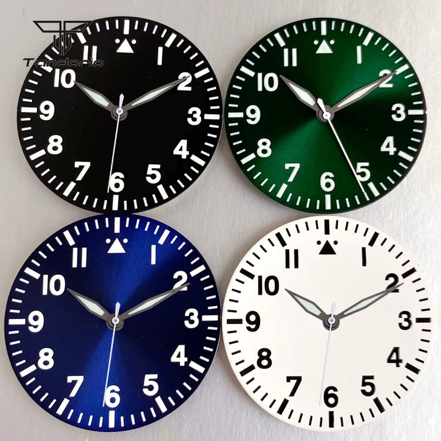 Tandorio Armbanduhr-Teile, Titan, Silber, 39mm Pilot-Uhrengehäuse - Bild 4