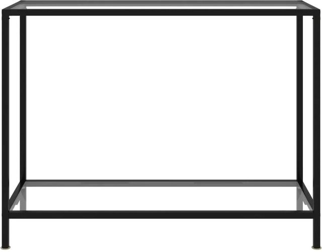 vidaXL Konsolentisch aus Glas und Metall in Transparent und Schwarz, B/T/H: 100 x 35 x 75 cm - Bild 1