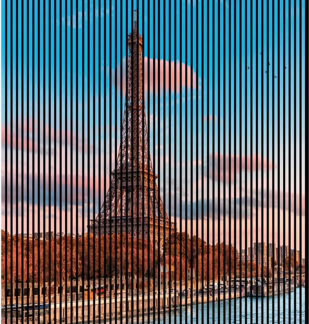 FN Acustico Akustikplatte Eiffelturm in Bunt, Material PET und MDF, H x B x T: 2.400 x 2.253 x 19 mm - Bild 1