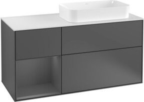 V&B Waschtischunterschrank Finion mit Wandbeleuchtung, Anthrazit, Breite: 120 cm, Höhe: 50,1 cm, Tiefe: 50,1 cm - Bild 1