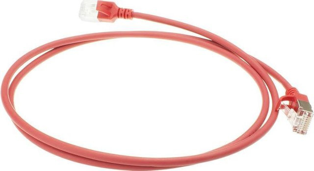 ACT CAT6A Slimline Patchkabel U/FTP LSZH mit RJ45-Steckern, Rot, 10 m - Bild 1