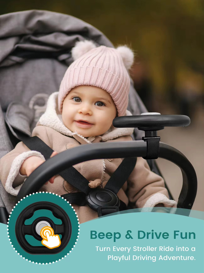 momo&dudu Kinderwagen-Lenkradzubehör, mit Huftönen, 360°-Drehfunktion - Bild 3
