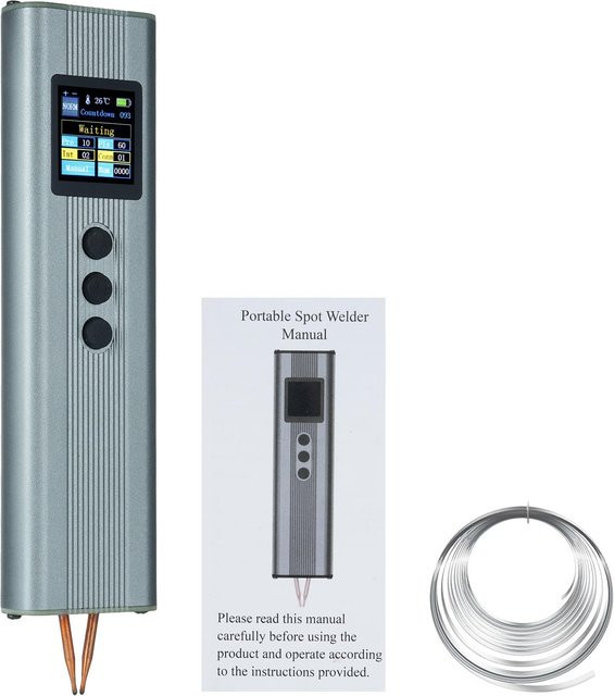 Kkmoon Akku-Punktschweißgerät in Grau mit 2200 mAh Lithium-Akku und 1,33 Zoll TFT-Farbdisplay - Bild 1