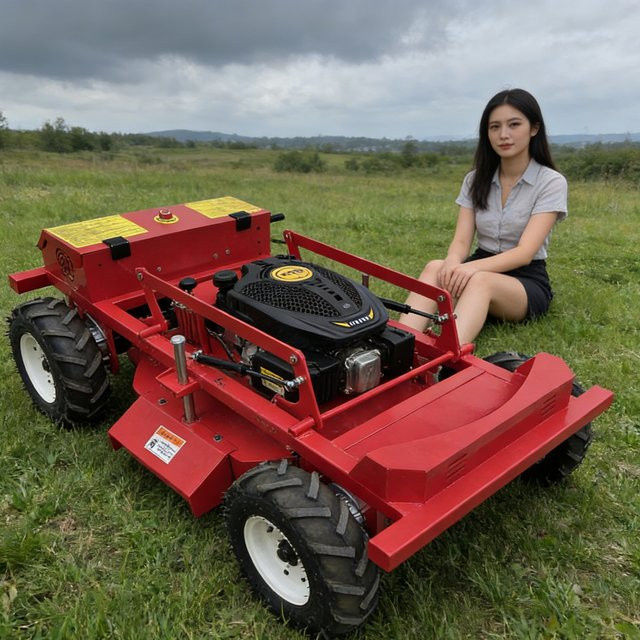 ZONAWELL Rasenmäher-Roboter Selbstfahrend und Ferngesteuert in Rot mit 60 cm Schnittbreite für die Gartenpflege - Bild 1