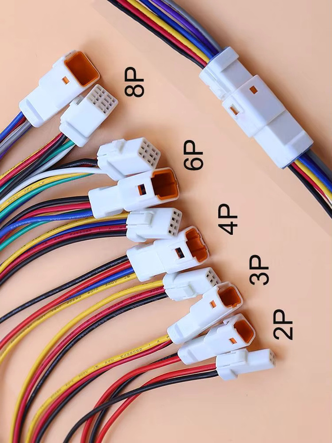 JCD JWPF Auto Micro Butt Elektrische Stecker Wasserdicht Männlich und Weiblich für BMW Kabelbaum, Farbe: Weiß, Länge: 20 cm - Bild 3