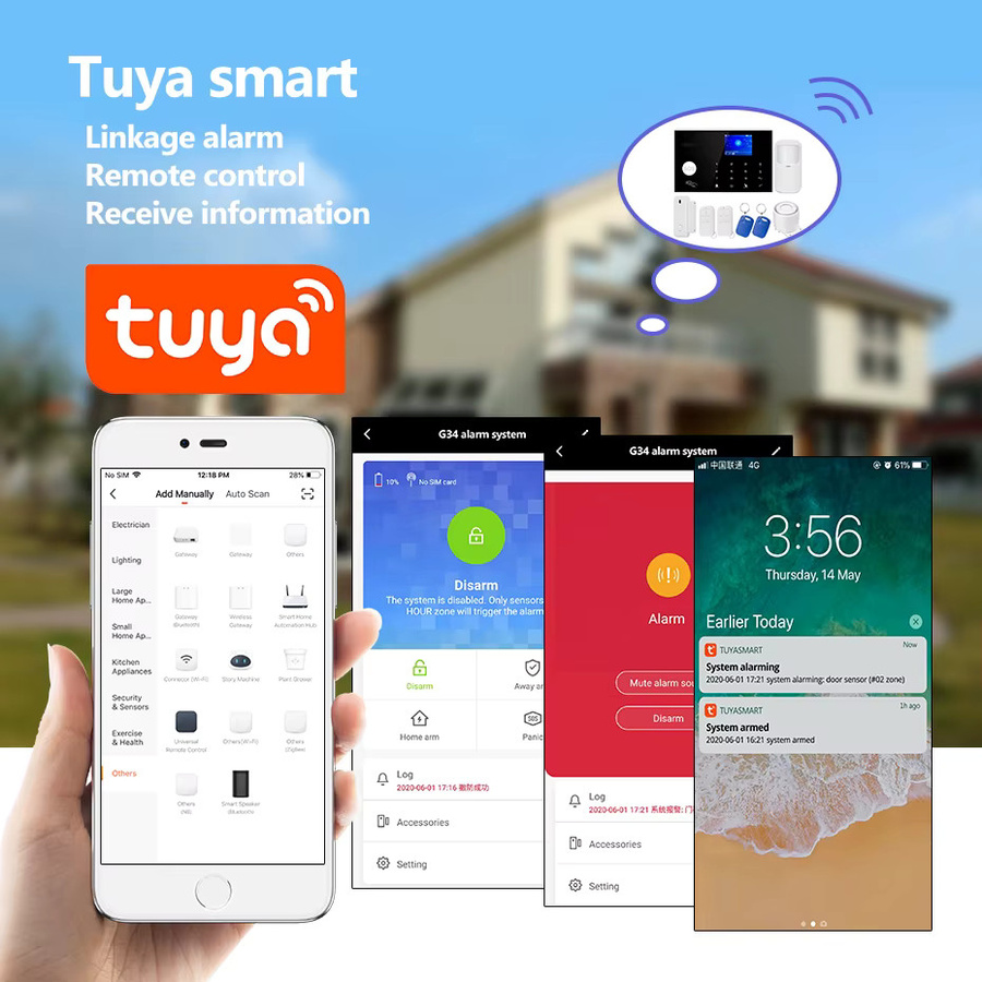 KERUI G30 WIFI GSM Alarm Host mit Temperatur- und Luftfeuchtigkeitsanzeige und Smart Life APP-Steuerung als DIY Sicherheitskit für dein Zuhause - Bild 3