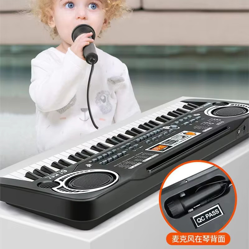 OEING Elektronisches Kinderklavier, Lernspielzeug, Musikinstrument, mit Mikrofon - Bild 2