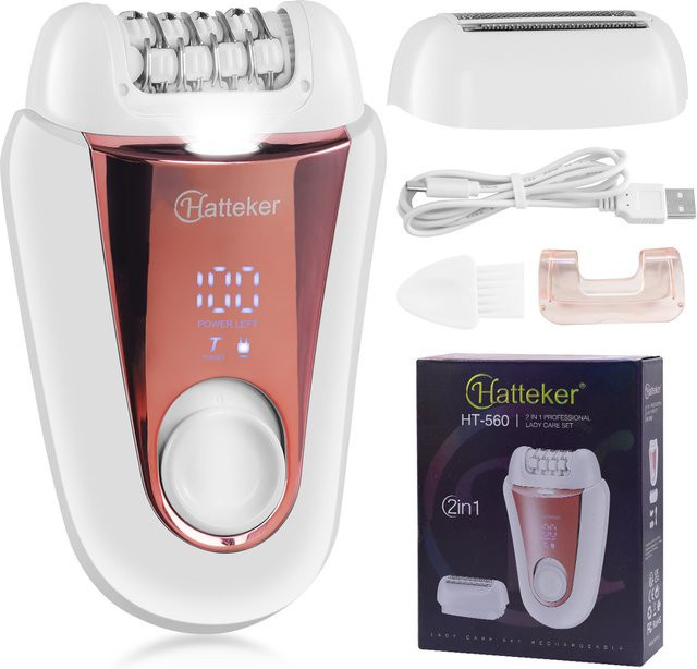 Hatteker 2-in-1 Epilierer, Elektrisch, Damen, Weiß - Bild 1