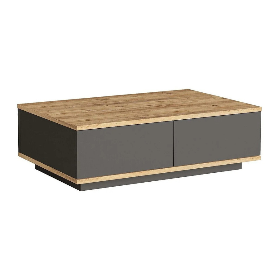 Couchtisch Lotula in Anthrazitgrau und Naturfarben Hell, Breite: 90 cm - Bild 2