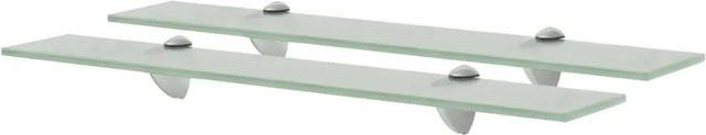 vidaXL Schweberegale aus gehärtetem Sicherheitsglas in Transparent, 2er-Set, B: 60 cm, T: 20 cm, Dicke: 8 mm - Bild 1