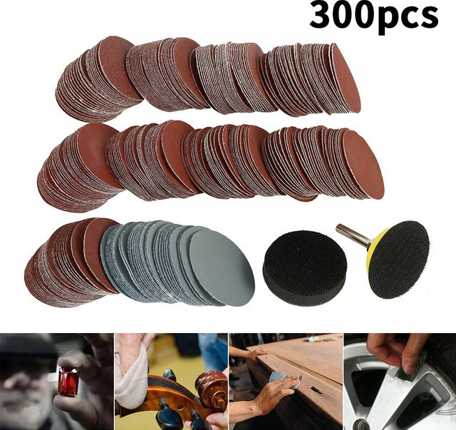 Toorise Schleifscheiben Pad Kit mit Schleifpapier 60-1000 Körnung und Polierpads, 2 Zoll, Mehrfarbig - Bild 1