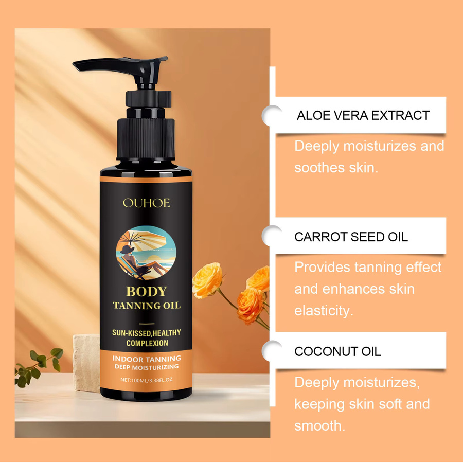 ouhoe Aloe Vera Bräunungsserum-Öl für Gesicht und Körper, Unisex - Bild 4