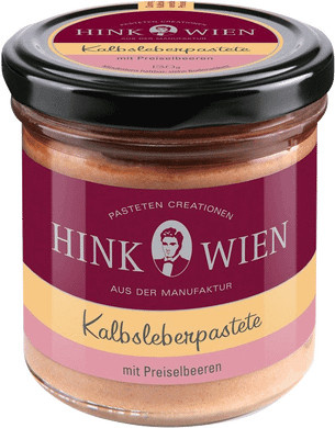 Hink Kalbsleberpastete mit Preiselbeeren 130 g - Bild 1