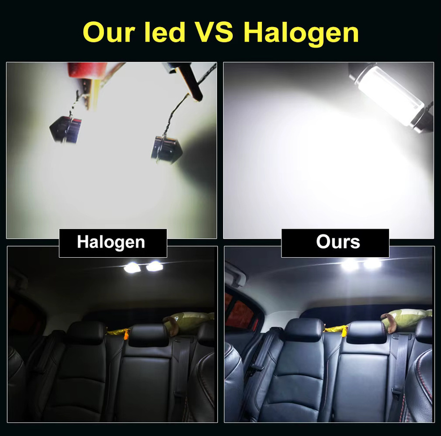 10er Set XSTORM LED Auto Innenbeleuchtung C5W C10W Canbus Girlande in Weiß für Dome, Leselampe und Kennzeichenleuchte 12V - Bild 4