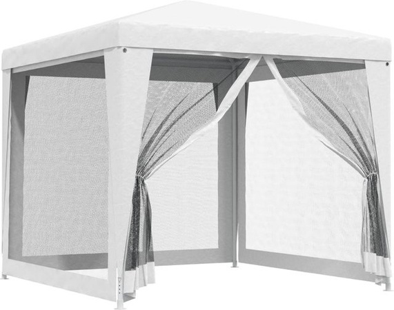 VD Home Furnishing Partyzelt mit 4 Netzseitenwänden in Weiß, B/T/H: 250 x 250 x 250 cm