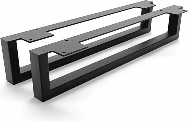 HEVVA Möbelfüße GRAZ 2er Set Schwarz Höhe: 10 cm, Tiefe: 50 cm - Bild 1