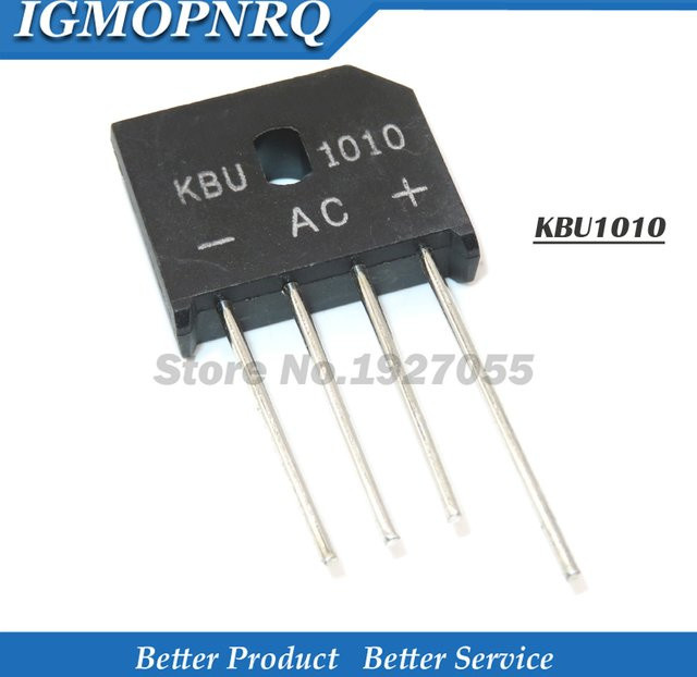 5er Set KBU-1010 Brückengleichrichter Dioden 10A 1000V in Schwarz - Bild 1