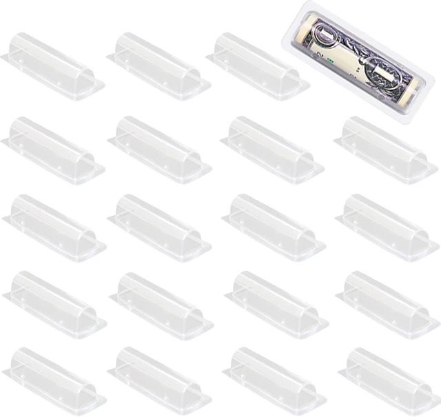 Durchsichtige Geldkartenhalter aus Kunststoff mit Aufklebern für DIY-Geschenke wie Lippenbalsam oder Bargeld, Set mit 50 oder 100 Stück - Bild 1