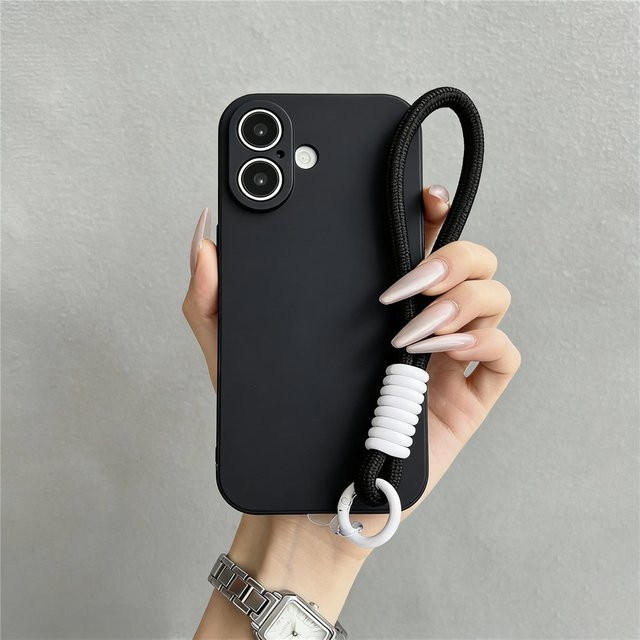 Silikon Flüssighülle mit Trageriemen und Fallschutz für Motorola MOTO Edge 70 Fusion, 60 Fusion, 50 Neo, G77, G67, G86, G56 in Blau und Schwarz - Bild 1