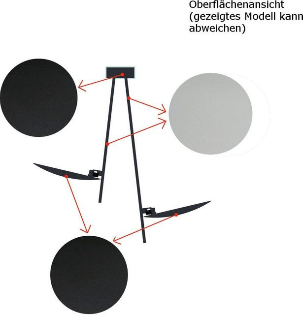 Catellani & Smith LEDERAM F3 LED-Stehleuchte in Schwarz und Silber, dimmbar und verstellbar, warmweißes Licht (2700K) - Bild 1