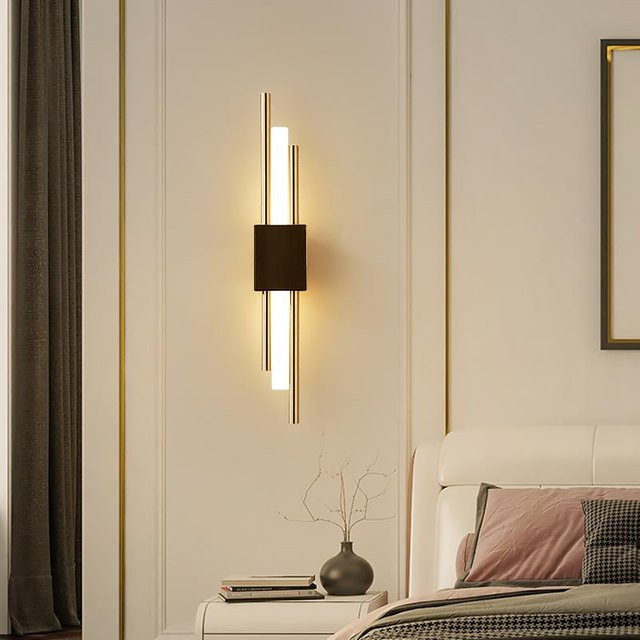 Moderne LED Wandlampe Yuda Lighting in Schwarz für Wohnzimmer und Schlafzimmer - Bild 1