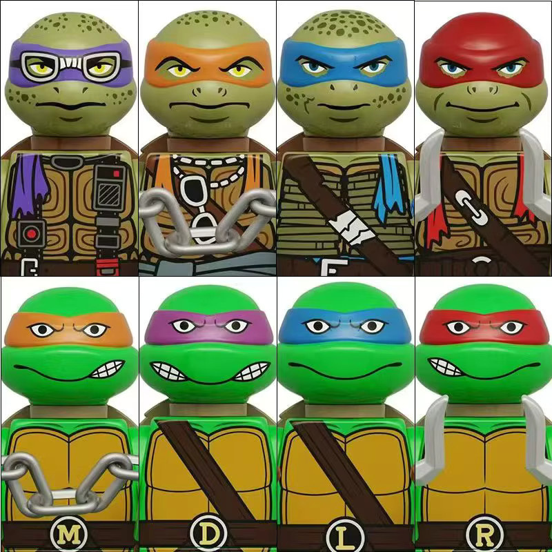 Bandai Ninja Turtle Mini-Actionfiguren Bausteine, 8er-Set - Bild 3