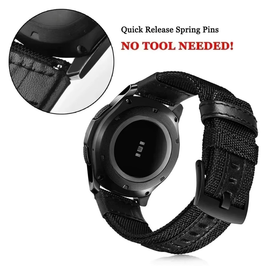 FancyWrist Uhrenarmband Nylon, Schwarz, Unisex, 20/22mm - Bild 2
